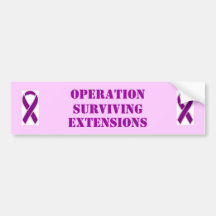 purple_ribbon1, purple_ribbon1, Operation, Surv... Bumper Stickers