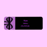 Purple ribbon address label labels
