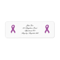 Purple Ribbon Address Return Label
