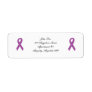 Purple Ribbon Address Return Label