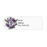 Purple Ribbon And Wings Epilepsy Return Address Labels