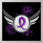 Purple Ribbon And Wings Lupus Posters