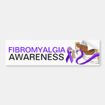 "Purple Ribbon" Angel of Awareness Bumper Stickers