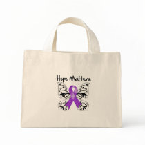 Purple Ribbon Awareness Hope Matters Bag