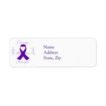 Purple Ribbon  Awareness Ribbon labels