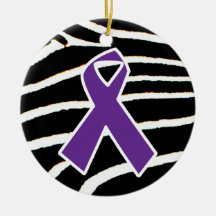 Purple Ribbon Christmas Tree Ornament