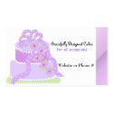 Purple Ribbon Designer Cake Business Card Templates