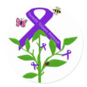 Purple ribbon Domestic Violence Awareness stickers by marcya7 Purple ribbon Domestic Violence Awareness stickers