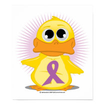 Purple Ribbon Duck posters by fightcancertees Purple Ribbon Duck posters