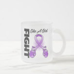 Purple Ribbon Fight Like A Girl mugs