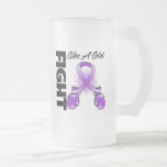 Purple Ribbon Fight Like A Girl mugs