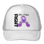 Purple Ribbon Fight Like A Girl hats