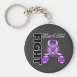 Purple Ribbon Fight Like A Girl Key Chains