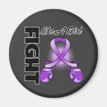Purple Ribbon Fight Like A Girl Magnets