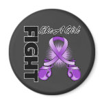 Purple Ribbon Fight Like A Girl magnets