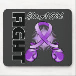 Purple Ribbon Fight Like A Girl mousepads