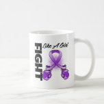 Purple Ribbon Fight Like A Girl mugs