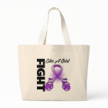 Purple Ribbon Fight Like A Girl bags