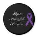 Purple_Ribbon, Hope...Strength...Survive... magnets by Sista2Sista Purple_Ribbon, Hope...Strength...Survive... magnets