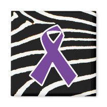 Purple Ribbon Magnet