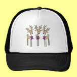 Purple Ribbon Reindeer (Alzheimer's Disease) hats