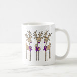 Purple Ribbon Reindeer (Alzheimer's Disease) mugs