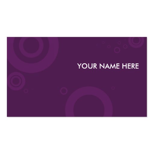 purple rings business card (back side)