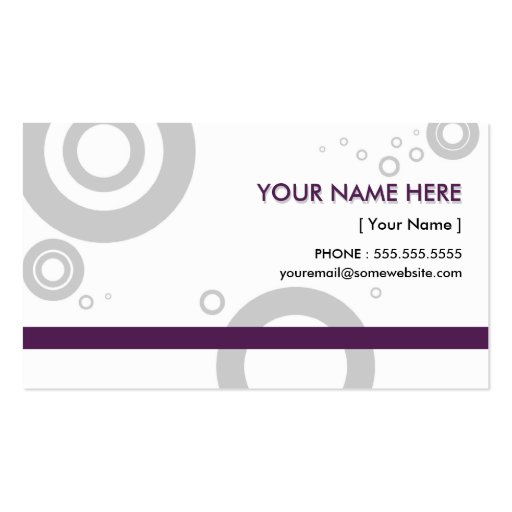 purple rings business card