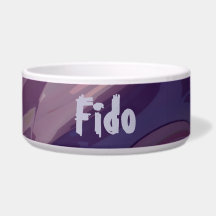 Purple Ripples Dog Food Bowls