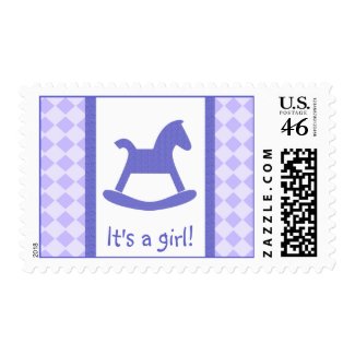 Purple
Rocking Horse Its a Girl Postage Stamp stamp