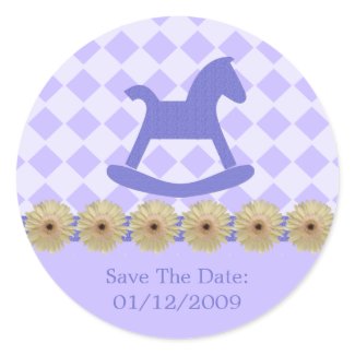 Purple Rocking
Horse Stickers Save The Date sticker