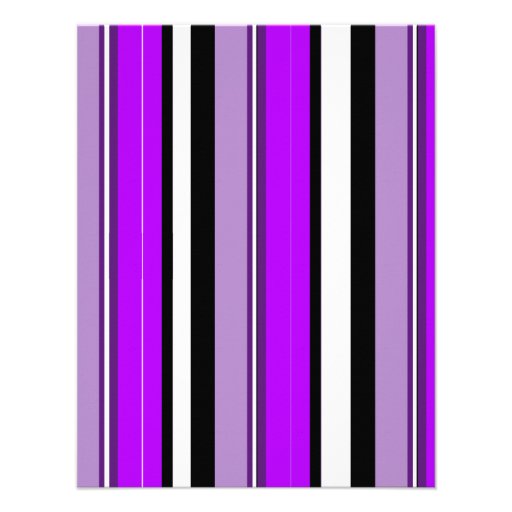 Purple Roller Skate Birthday Party - Purple Stripe Custom Announcements