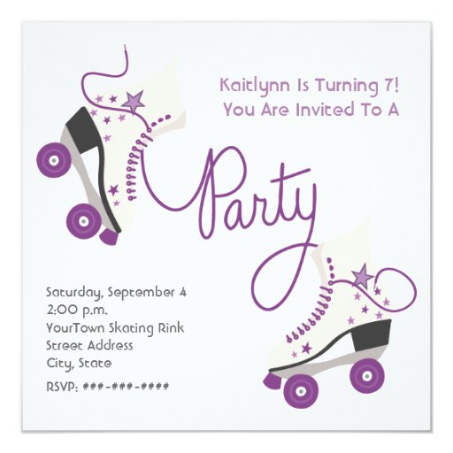 skating party invitations free printables