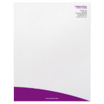 Purple Rolling Hill Letterhead