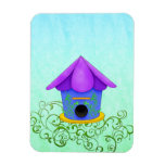 Purple Roof Birdhouse Flexible Magnet