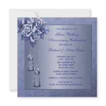Purple Rose 25th Wedding Anniversary Invite