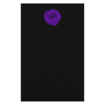Purple Rose. Black Background. Custom Stationery