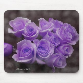 Purple rose bouquet mousepad