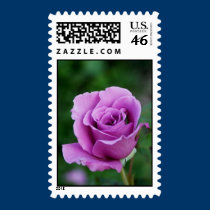 Purple Rose Bud postage