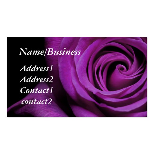 Purple Rose Business Card (front side)