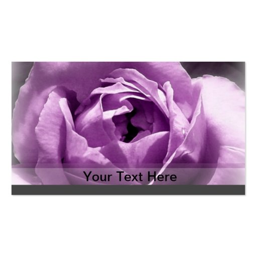 Purple rose business card template