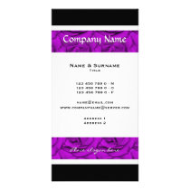 Purple rose business profile cards photo card template