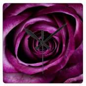 Purple Rose Clock