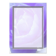 purple rose flower personalized announcement