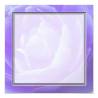 purple rose flower personalized invitation
