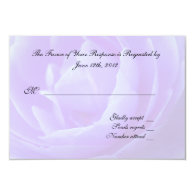 purple rose flower personalized invite