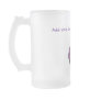 Purple Rose frosted glass mug