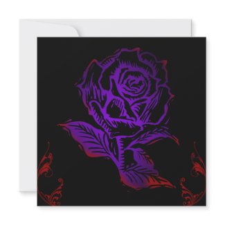 Purple Rose Gothic Birthday Invitation invitation