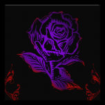 Purple Rose Gothic Birthday Invitation invitations