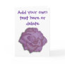 Purple Rose greeting card